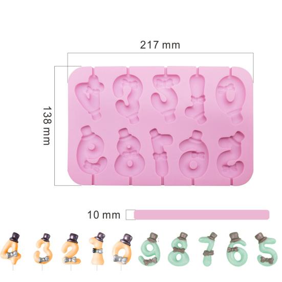 Формы для свечей, многоразовые силиконовые буквы и цифры, легко снимаемые антипригарные формы для мытья в посудомоечной машине, шляпа-котелок, формы для бантов