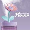 2026 USB Portable Ultrasonic Humidifier - Colorful Cup Aroma Diffuser, Cool Mist Maker, Flower Air Purifier with LED Light