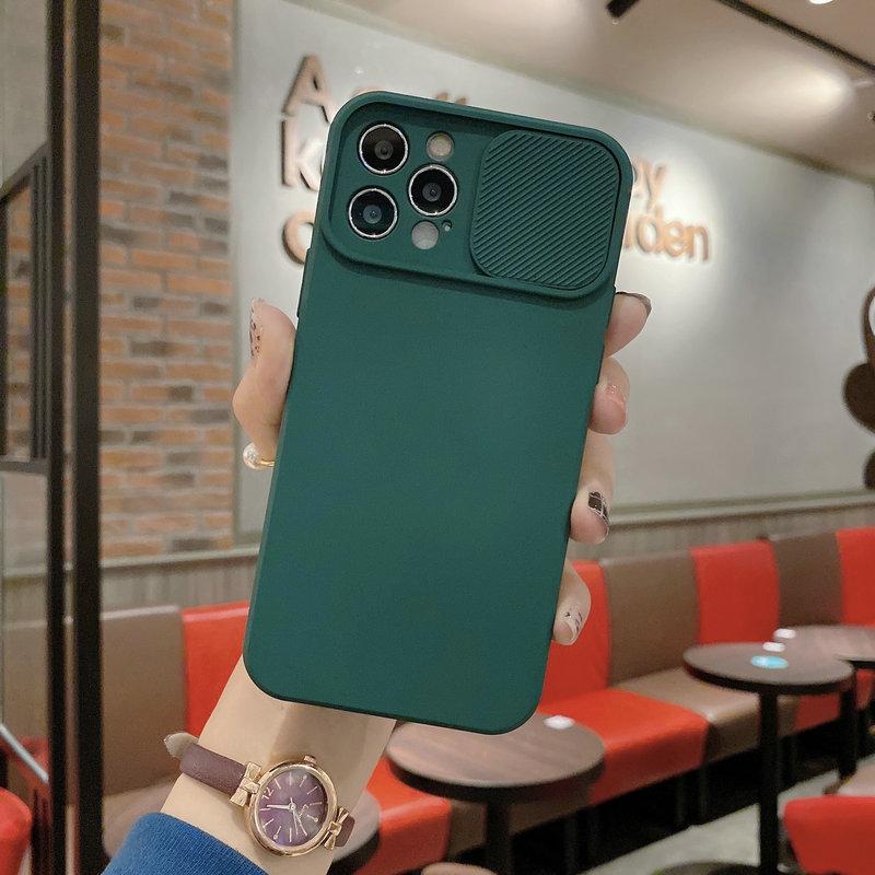 Раздвижной чехол с выдвижным окном для iPhone Samsung Xiaomi Redmi Мягкий силиконовый защитный чехол для объектива камеры