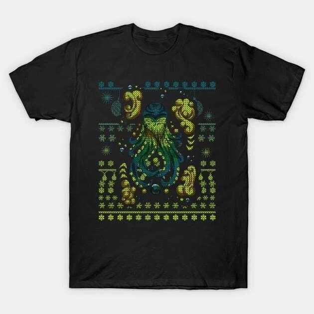 Ugly Christmas Sweater: Cthulhu Made in Australia T-Shirt