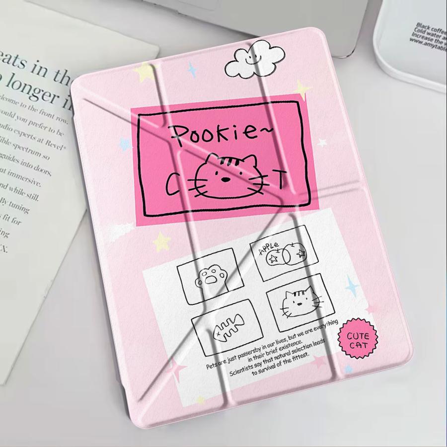 Чехол-держатель для планшета с рисунком кота для iPad Air 4 5 M3 M2 1 2 M4 11 дюймов Pro 2025 Pro 11-го 10-го 9-го 8-го 7-го 12,9 дюйма Mini 6 7