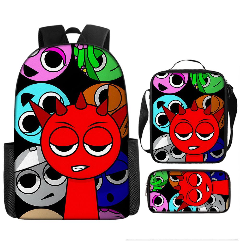 Рюкзак Sprunki Rhythm Box для начальной школы, третий и четвертый классы, легкий студенческий школьный рюкзак