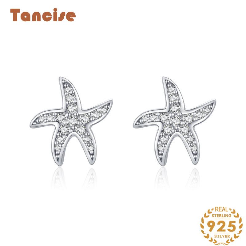 Tancise 925 Sterling Silver Zircon Earrings Drop Earrings For Women Wedding Party Gifts