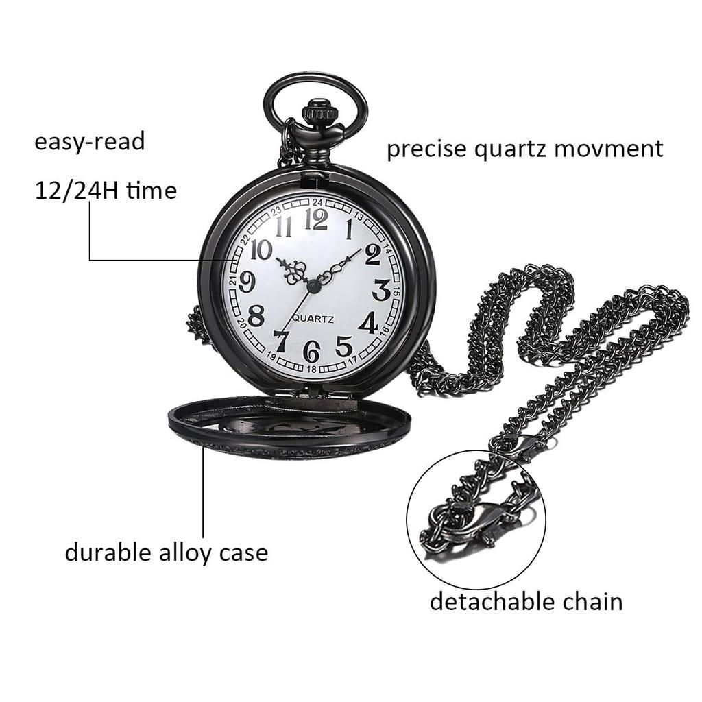 JEWELRYWE карманные часы Sasanqua цифры аналоговые водонепроницаемые скелетон корпус антикварные карманные часы кулон ожерелье часы черный повседневное использование косплей