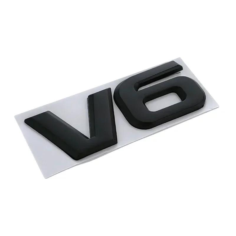 3d Metal V6 V8 Logo Rear Trunk Tailgate Fender Emblem Badge Sticker for Toyota Highlander GC1