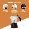 BIALETTI Silver 2-Cup Stovetop Espresso Maker, Bricca 6782