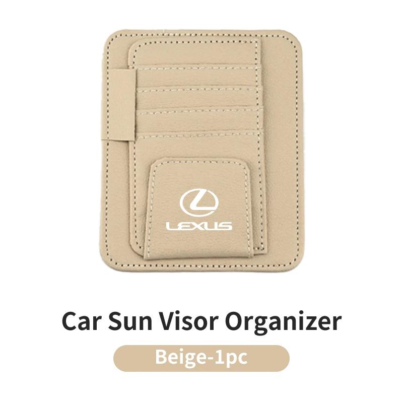DJSZ3 Car Visor Sunglasses Holder Card Bag Glasses Storage Clip Interior For Lexus CT ES GS NX IS250 CT200h IS300h ES300h RX400h NX