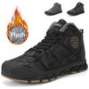 Мужские теплые зимние ботинки, зимняя хлопковая обувь, нескользящие зимние уличные теплые меховые сапоги, теплая меховая обувь с высоким берцем, водонепроницаемые теплые кроссовки