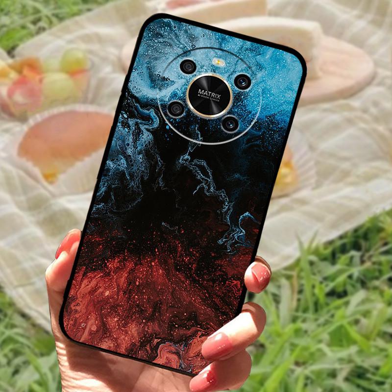 Чехол для Honor X 9 4G, силиконовый, мягкий, с рисунком мрамора, защитные чехлы для Honor X9, модный черный бампер для Huawei Honor X 9, Fundas