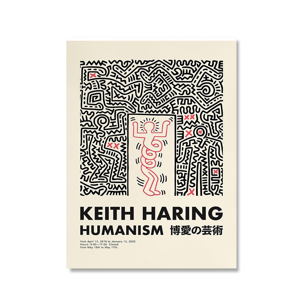 Nordic Poster Холст Картина Абстракция Keith Heart Выставка Настенная Художественная Печать Минимализм Современная Поп Картина Для Декора Гостиной Без Рамы