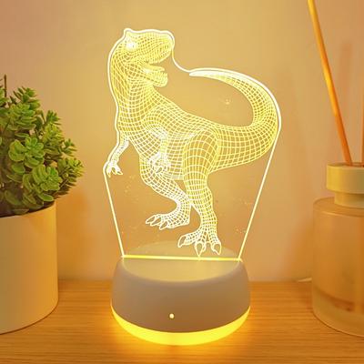 USB3D Ночник Тираннозавр - Идеальный подарок для любителей динозавров, Декоративный атмосферный светильник для спальни/рабочего стола