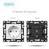 BSEED Plastic Frames Modules HDMI ST TL CAT6 Socket Parts DIY Combination EU FR RU Standard Sockets USB Typle-C Charge E-Series