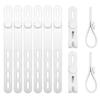 10Pcs Silicone Cable Ties Organizer Management Cord Reusable Organizer with High Elasticity Adjustable Anti-Lost