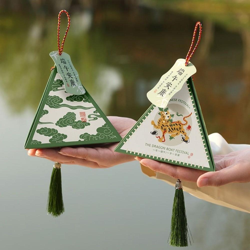 10Pcs Traditional Zongzi Packaging Box Thickened Single Zongzi Container Gift Giving