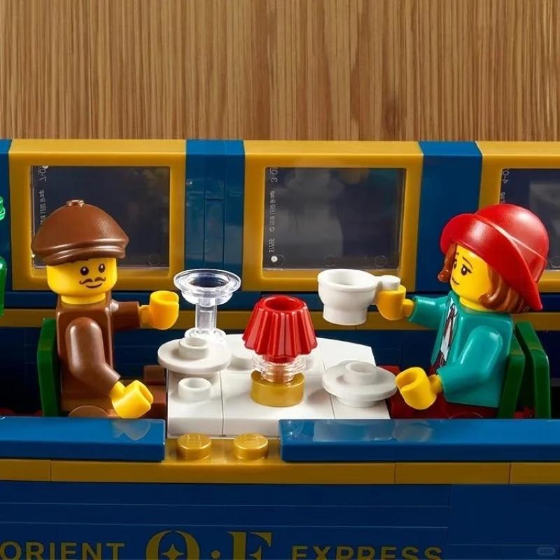 Идеи Восточный экспресс Поезд Строительные блоки Юбилейный роскошный поезд Кирпичи Игрушки для детей Подарки