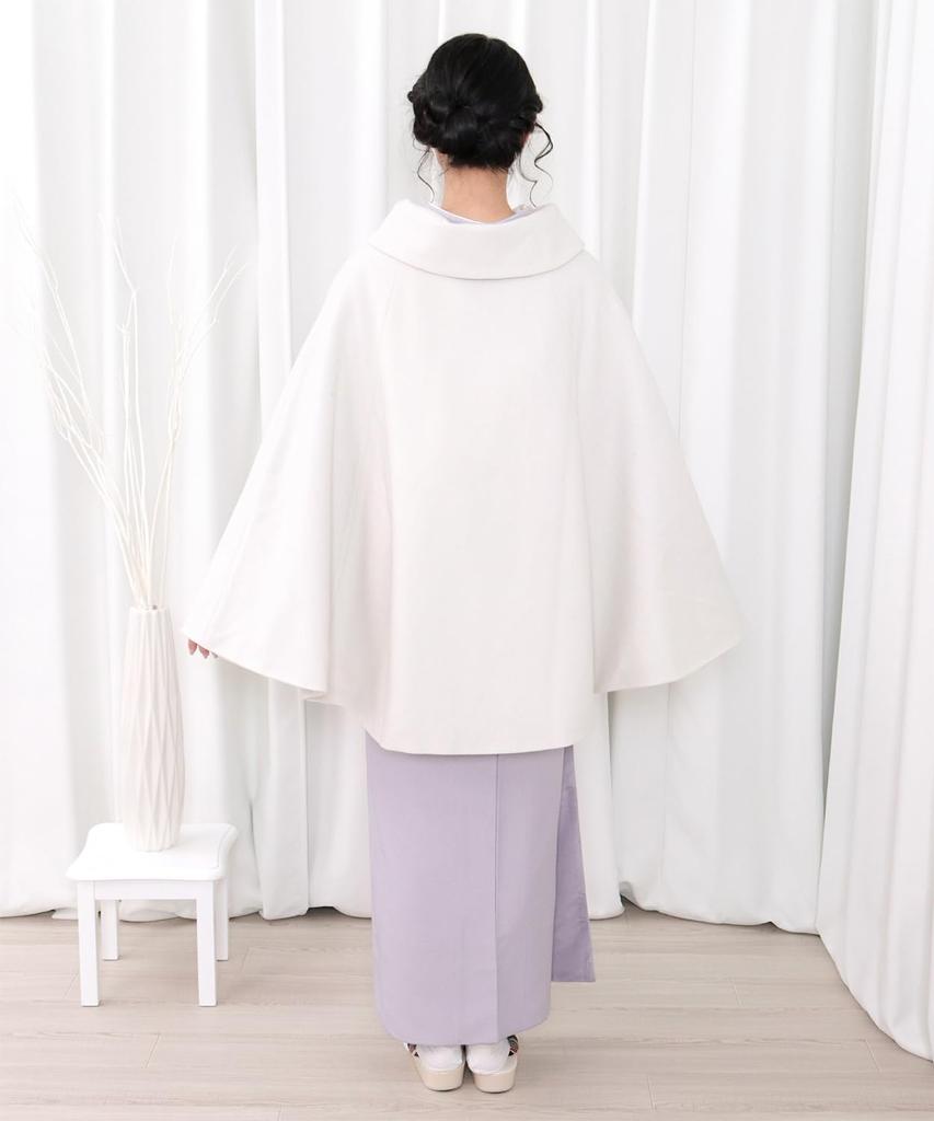 Пальто Томби Пальто Томби Кейп Пончо [KYOETSU] Японский стиль Женский (M, Белый с оттенком)