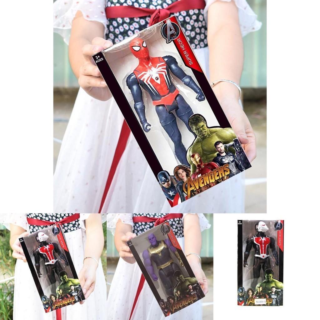 Красочные фигурки супергероев, изображающие Человека-паука, Халка, Железного человека, Капитана Америку. Идеально подходят для детских подарков и коллекционирования.