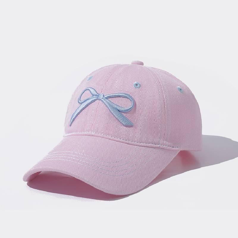 Trendy Womens Denim Baseball Hat With Feminine Bow For A Fresh Summer Fashion Statement