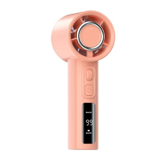 Ручной охлаждающий вентилятор с 100-скоростным регулируемым ЖК-дисплеем, USB-зарядкой, летний портативный дорожный карманный мини-персональный вентилятор