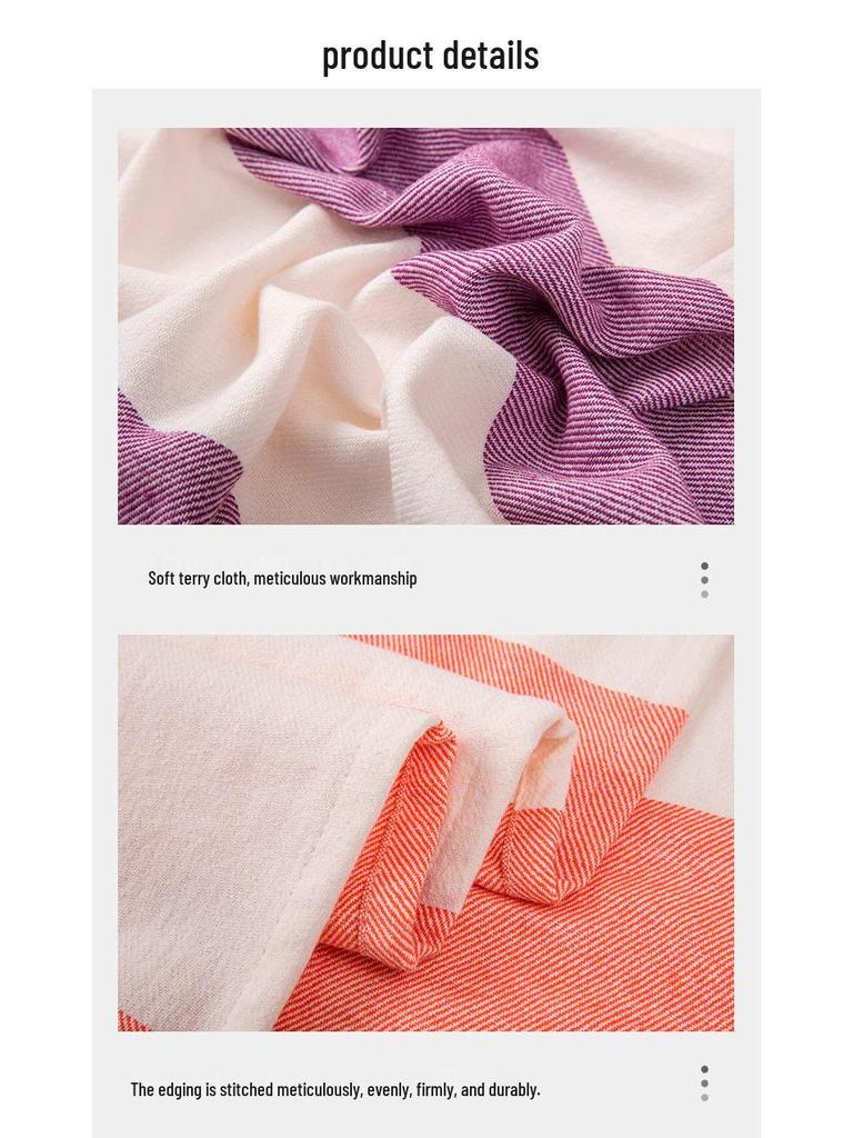 Очень большое полосатое полотенце-шаль для турецкой бани и пляжа с кисточками