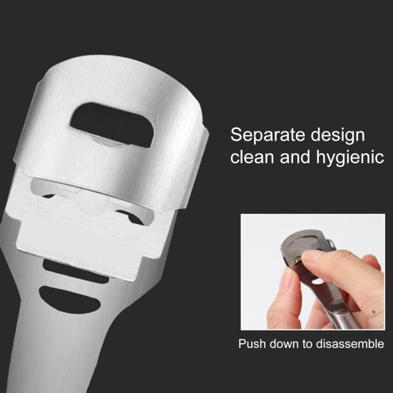 Yousheng 1 комплект инструментов для ухода за ногами, безопасный, острый, многоразовый, с лезвием, водонепроницаемый инструмент для педикюра, нержавеющая сталь, бритва для удаления мозолей на пятках для женщин