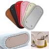 Oval Shaped Pu Bag Bottom For Knitted Bag Crochet Bag Handbags Wear Resistant Durable Bag Bottom With Rivet Bag Accessories