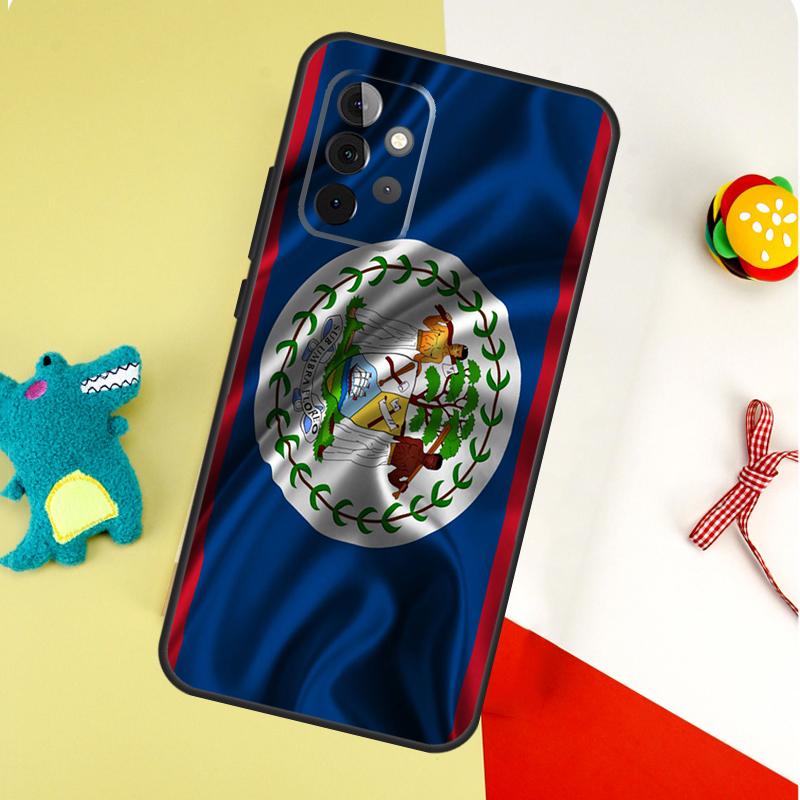 Belizean Flag For Samsung Galaxy A54 A34 A14 A55 A35 A15 A53 A33 A13 A05 A06 A16 A22 A32 A52 Phone Case