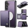 For Samsung Galaxy S26 Magnetic Case JEEHOOD J09 RFID Blocking Card Holder Leather Back Phone Cover