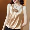 Spring Summer Camisole Women's Inner Layer Base Plus Size Satin Beautiful Back Sleeveless Top Women's Outerwear Top Camis & Tank Tops