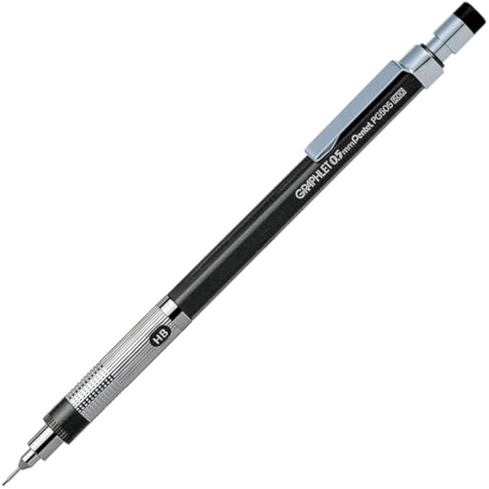 Механический карандаш Pentel PG505-AD, graphlet, металлический серый, 0,5 мм