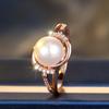 Женское кольцо с имитацией жемчуга, изящная бижутерия