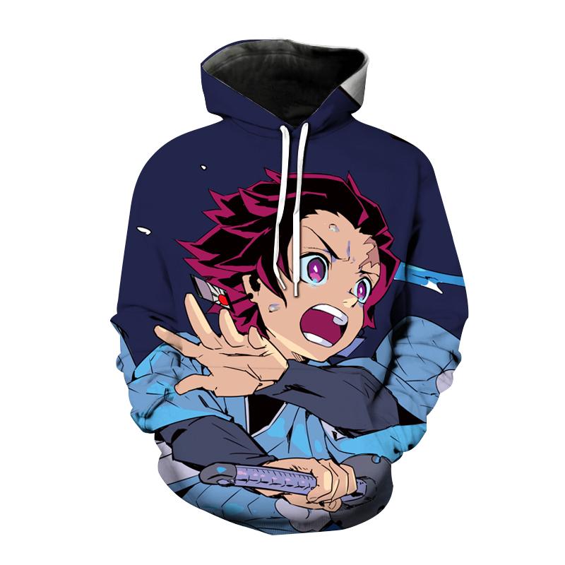Модные толстовки с капюшоном в стиле аниме Demon Slayer Kimetsu no Yaiba, толстовка с капюшоном с 3D принтом для мужчин и женщин, модный пуловер, толстовка в стиле хип-хоп, одежда