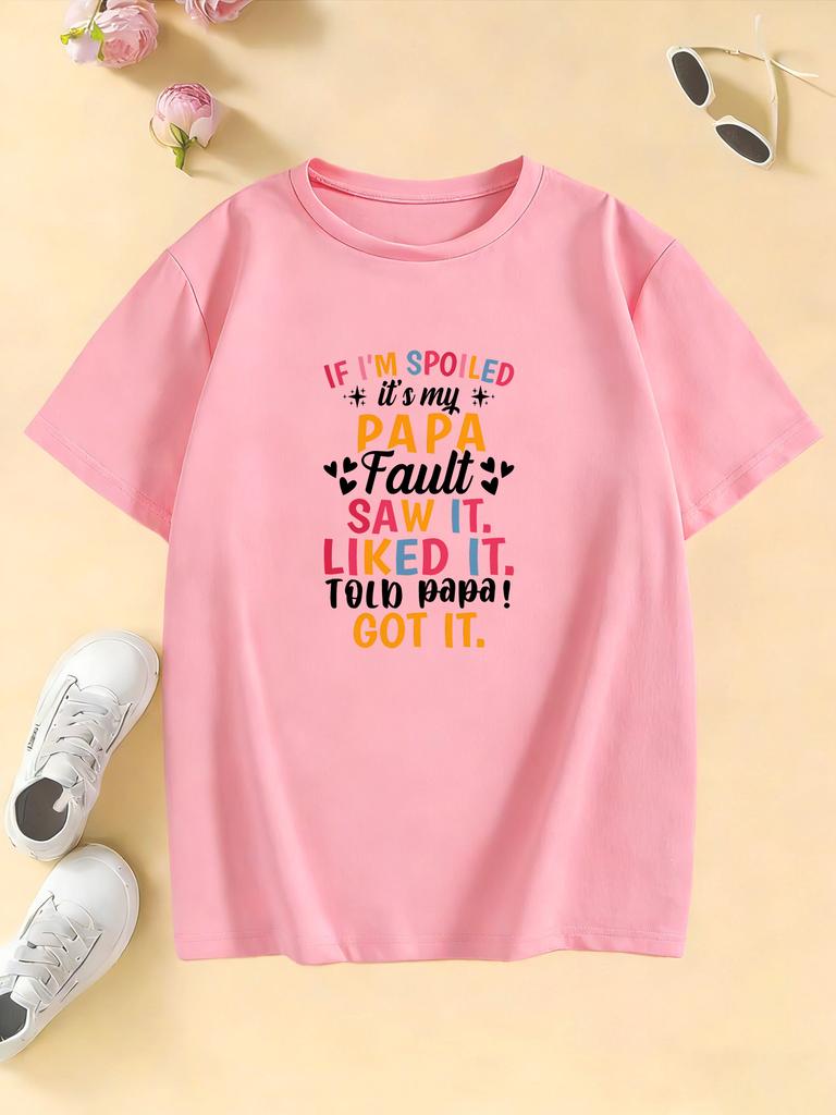 Colorful Letter Printed Y2k T Shirts Kids Childrens Tshirt Boys Girls Summer Spring Casual Top Tee Shirt