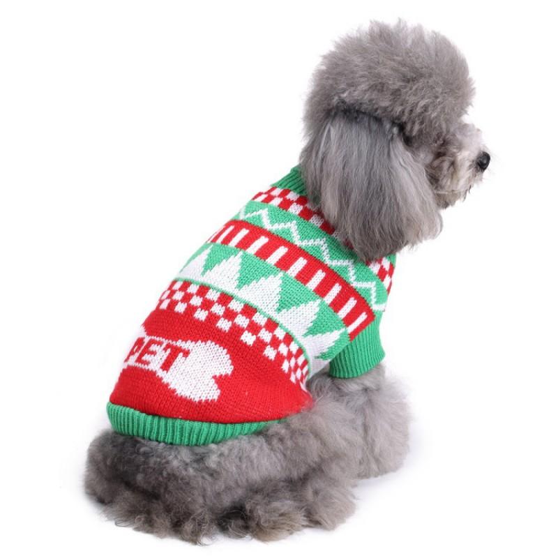 Winter Knit Pet Sweater High Collar Warm Halloween Christmas Holidays Small Medium Large Dogs
