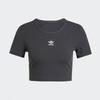Adidas Essential Lip Tee Crop Top Black Iy9664
