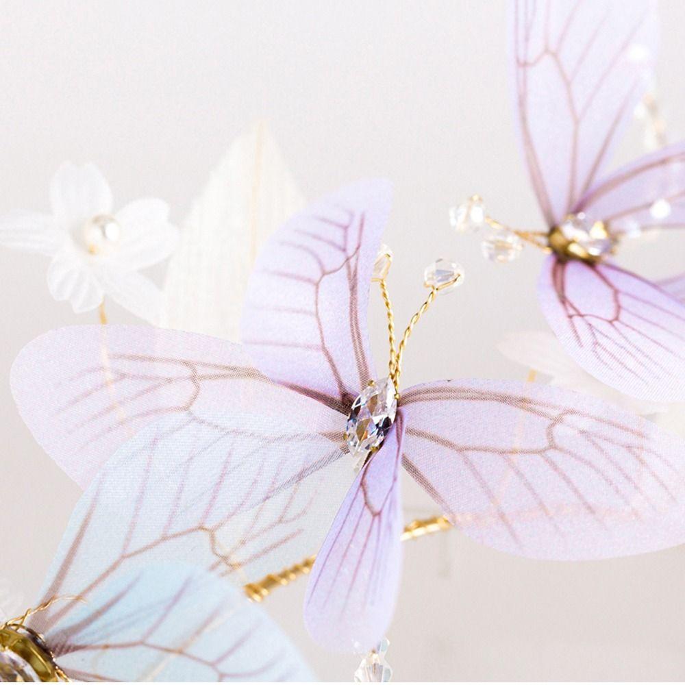 Crystal Photography Decoration Women Hair Hoop Transparent Dragonfly Headband Korean Headdress