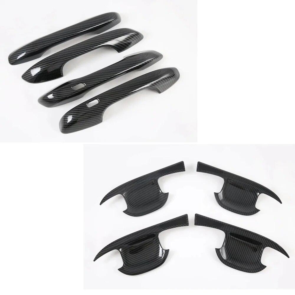 Для Kia Sorento MQ4 2022 2023 наружная дверная ручка из углеродного волокна, крышка дверной ручки, чаша, отделка, аксессуары, Стайлинг автомобиля