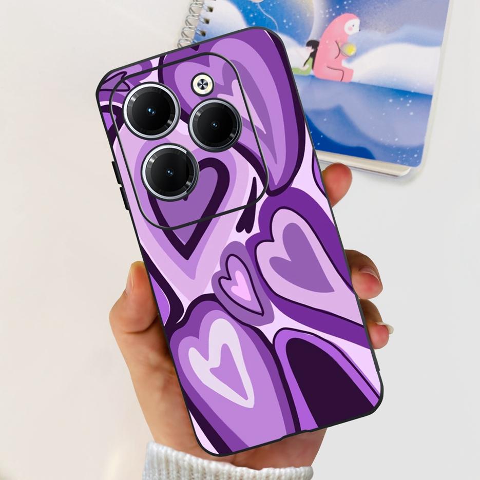 Чехол для Infinix Hot 40 Pro X6837 Милый Модный Чехол Мягкий Силиконовый Чехол для Телефона Для Infinix Hot 40i Hot40 Pro Hot40i Чехлы Бампер