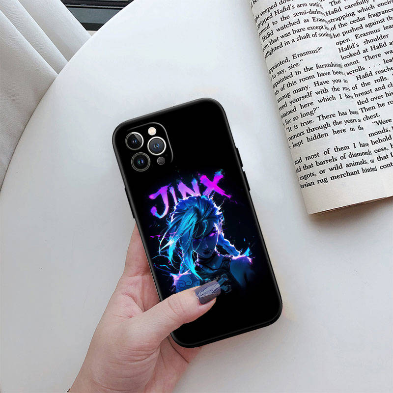 Чехол для телефона ED4 Arcane Jinx для iPhone 6 6s 7 8 11 12 13 14 15 XS Pro Max XR X SE Samsung S20 S21 S22 S23 S24 FE Ultra Plus Lite S21S A55