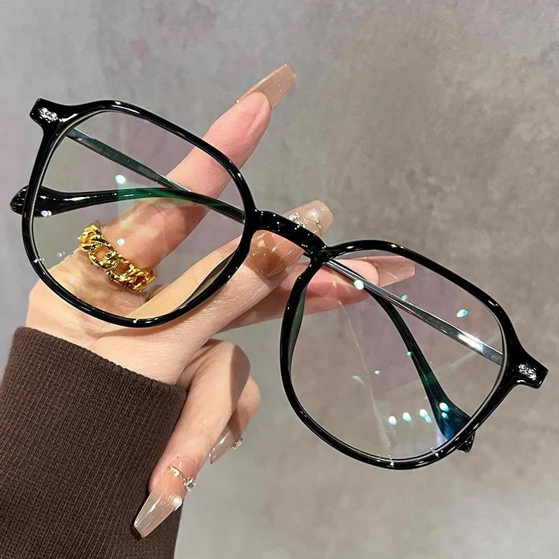 Oversized Frame Transparent Presbyopia Glasses Ultra Lightweight Black Frame Reading Glasses Anti Blue Light High-definition Glasses