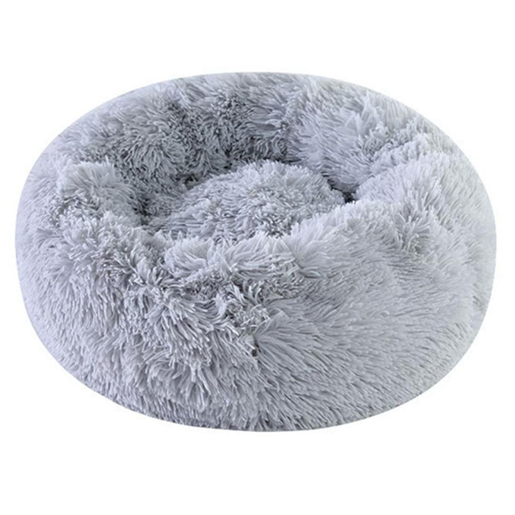 Round Dog Bed Winter Warm Cat Bed Plush Basket for Dog Washable Pet Bed for Small Medium Large Dog Sofa Cat