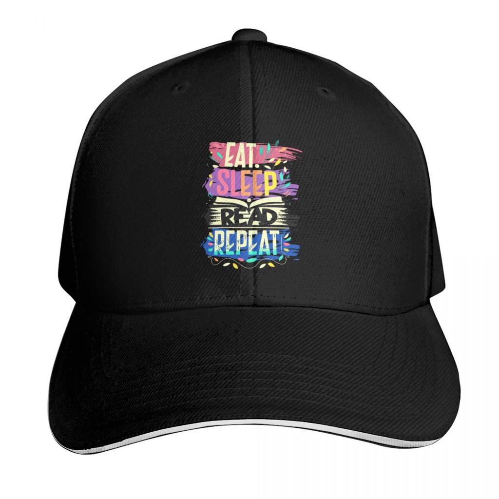 Eat Sleep Read Repeat Eat Sleep Read Repeat Baseball Cap Unique hats fishing hat Hat Unisex Golf Hat Unisex Unisexs Caps Womens
