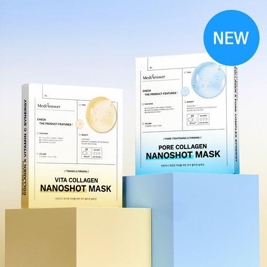 MediAnswer Маска Vita/Pore Collagen Nanoshot Mask 5 листов, 2 вида, 1 выбор