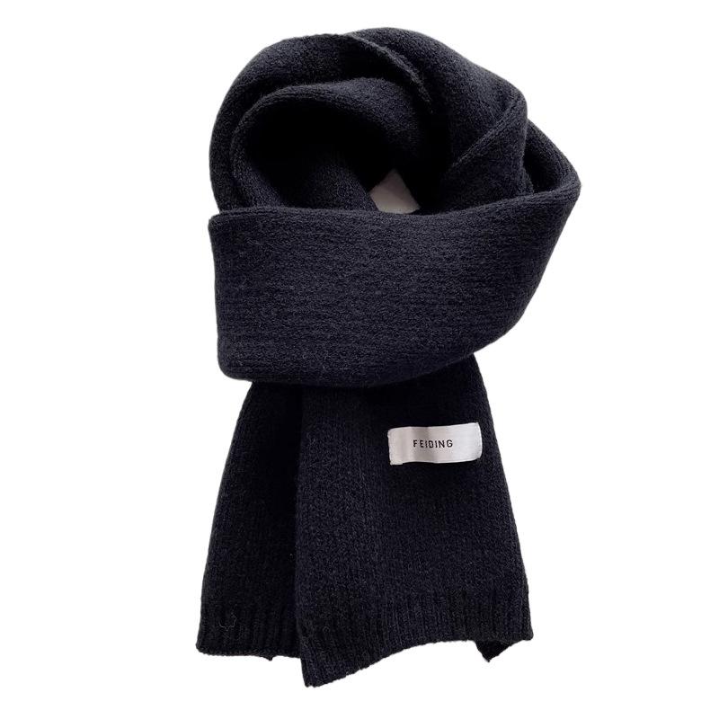 Scarf women's winter new imitation cashmere scarf trendy Korean ins student wool knitted warm couple scarf