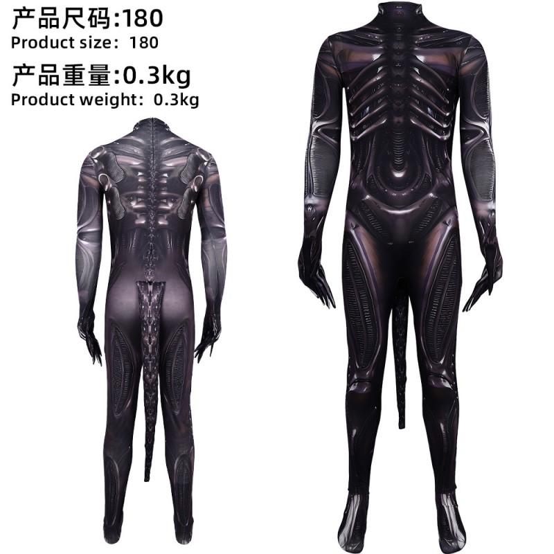 Alien Romulus Cosplay Costume Jumpsuit Set Halloween Party