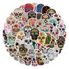 60 Pictures Dia De Los Muertos Skull Doodle Stickers Decorative Notebook Skateboard Water Cup Stickers