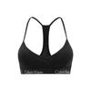 Comfortable Thin Strap Heart Shaped Neck Bralette Women Underwear Black QP1668O-001