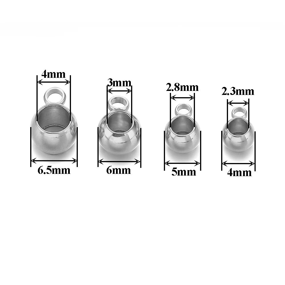 20pcs Stainless Steel Spacer Beads Pendant Charms Clasps Gold Color Bail Beads for DIY Jewelry Making Findings Hole 2-4mm Beads