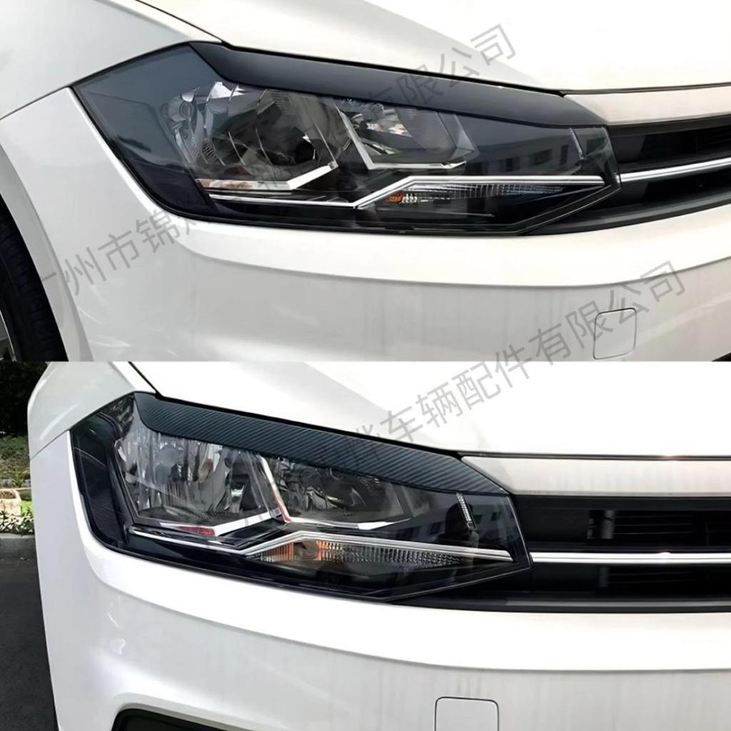 Декоративная накладка-«бровь» на фару и задний фонарь Volkswagen POLO 2017-2024