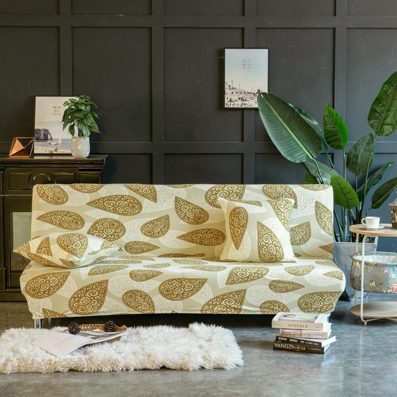 Чехол для футона с цветочным принтом, эластичный чехол для дивана-футона без подлокотников, мягкий чехол для футона с эластичным дном, защитные чехлы для мебели для дивана-кровати, которые можно стирать